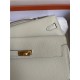 Hermes Kelly Sellier 25 Epsom WAX Cream White High