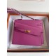 Hermes Kelly Sellier 25 Epsom WAX Purple Pink High