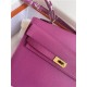 Hermes Kelly Sellier 25 Epsom WAX Purple Pink High