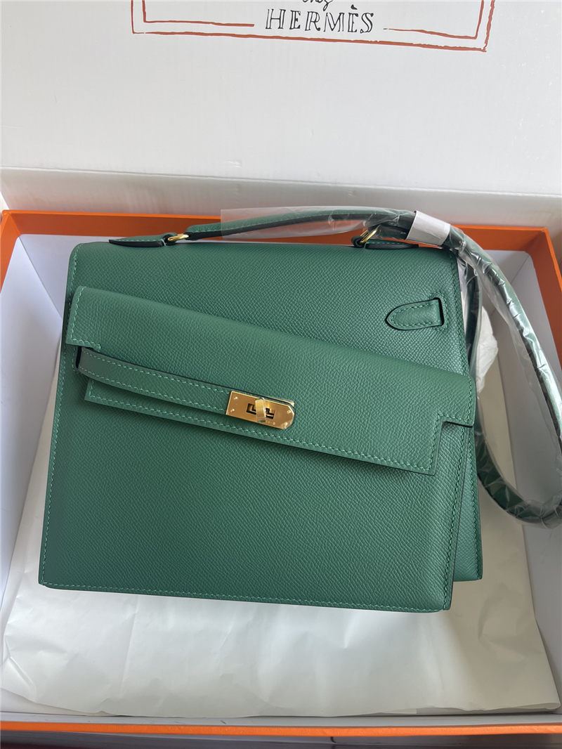 Hermes Kelly Sellier 25 Epsom WAX Green High