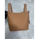 Hermes Picotin 18 Bag Clemence Leather In Camel High