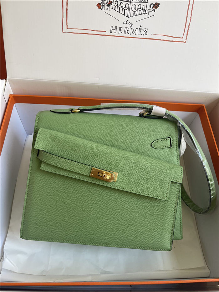 Hermes Kelly Sellier 25 Epsom WAX Green High