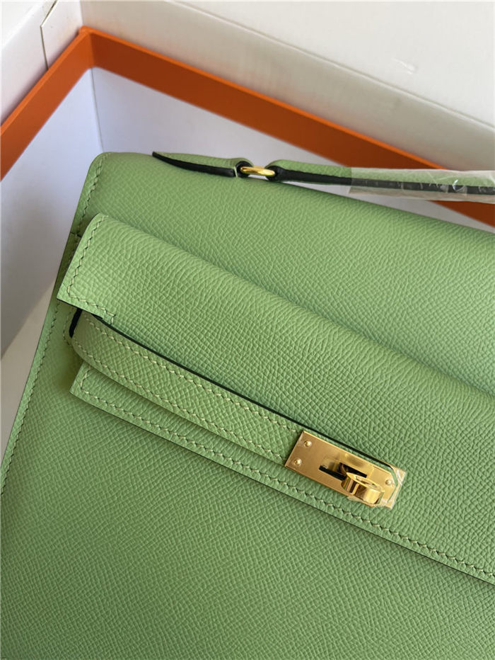 Hermes Kelly Sellier 25 Epsom WAX Green High