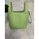 Hermes Picotin 18 Bag Clemence Leather In Lt-Green High