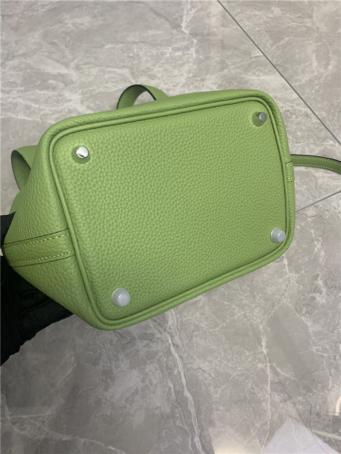 Hermes Picotin 18 Bag Clemence Leather In Lt-Green High