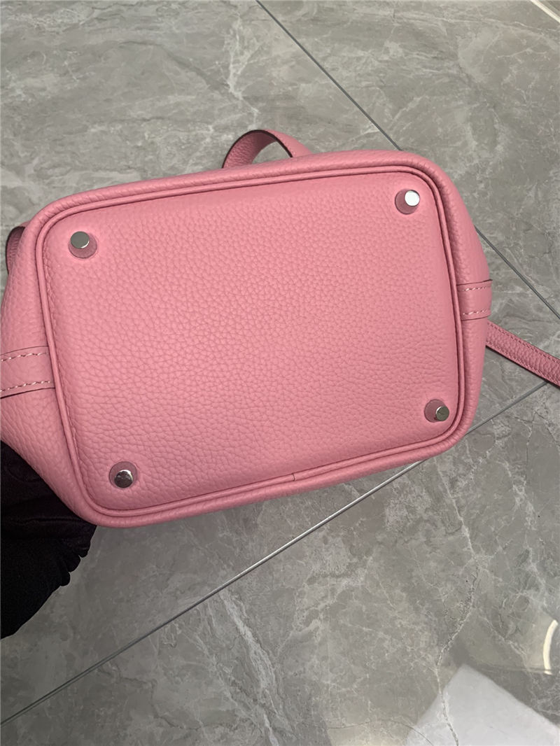 Hermes Picotin 18 Bag Clemence Leather In Pink High