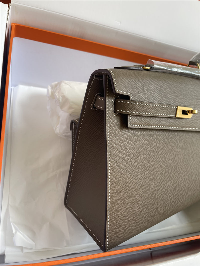 Hermes Kelly Sellier 25 Epsom WAX Etoupe High