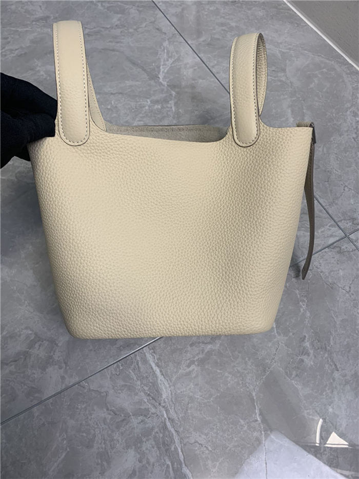 Hermes Picotin 18 Bag Clemence Leather In Beige High