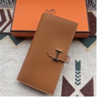 Hermes Bearn Gusset Wallet Epsom Calfskin High