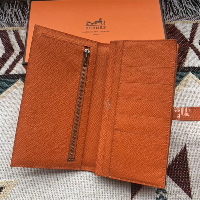 Hermes Bearn Gusset Wallet Epsom Calfskin High