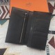 Hermes Bearn Gusset Wallet Epsom Calfskin Black High