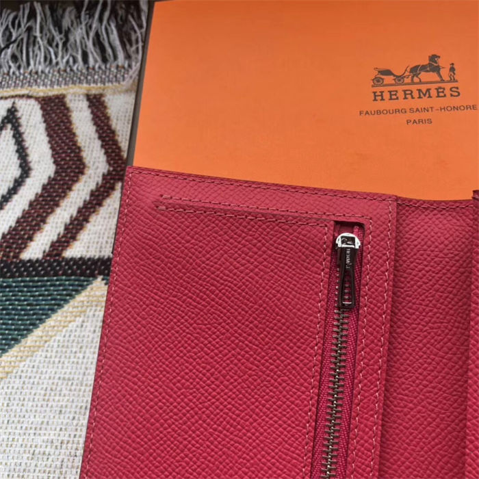 Hermes Bearn Gusset Wallet Epsom Calfskin High