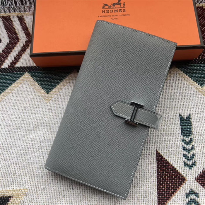 Hermes Bearn Gusset Wallet Epsom Calfskin High