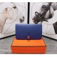 Hermes Dogon Combine Wallet Calfskin In Royal Blue High