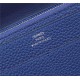 Hermes Dogon Combine Wallet Calfskin In Royal Blue High