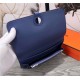 Hermes Dogon Combine Wallet Calfskin In Royal Blue High