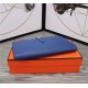 Hermes Dogon Combine Wallet Calfskin In Royal Blue High