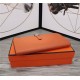 Hermes Dogon Combine Wallet Calfskin In Orange High