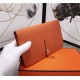 Hermes Dogon Combine Wallet Calfskin In Orange High