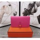 Hermes Dogon Combine Wallet Calfskin In Fuchsia High