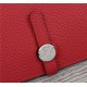 Hermes Dogon Combine Wallet Calfskin In Red High