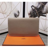 Hermes Dogon Combine Wallet Calfskin In Tourterelle High