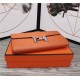 Hermes Constance Long Wallet Calfskin In Orange High