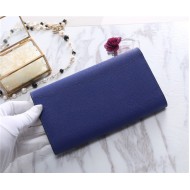 Hermes Constance Long Wallet Epsom Calfskin In Navy High