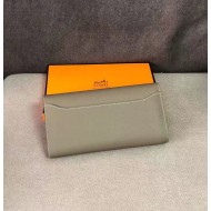 Hermes Constance Long Wallet Epsom Calfskin In Tourterelle High