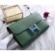 Hermes Constance Long Wallet Epsom Calfskin In Olive High