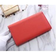 Hermes Constance Long Wallet Epsom Calfskin In Orange-Red High