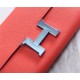 Hermes Constance Long Wallet Epsom Calfskin In Orange-Red High