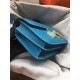 Hermes Mini Constance 18cm/24cm Epsom Bag Silver/Gold Metal Denim Blue High