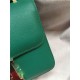 Hermes Mini Constance 18cm/24cm Epsom Bag Silver/Gold Metal Green High