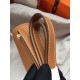 Hermes Mini Constance 18cm/24cm Epsom Bag Silver/Gold Metal Tan High