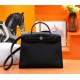 Hermes Herbag 31 bag Canvas and Leather Black High