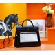 Hermes Herbag 31 bag Canvas and Leather Black High