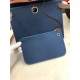 Hermes Herbag 31 bag Canvas and Leather Denim Blue High