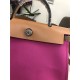 Hermes Herbag 31 bag Canvas and Leather Fuchsia High