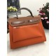 Hermes Herbag 31 bag Canvas and Leather Orange High