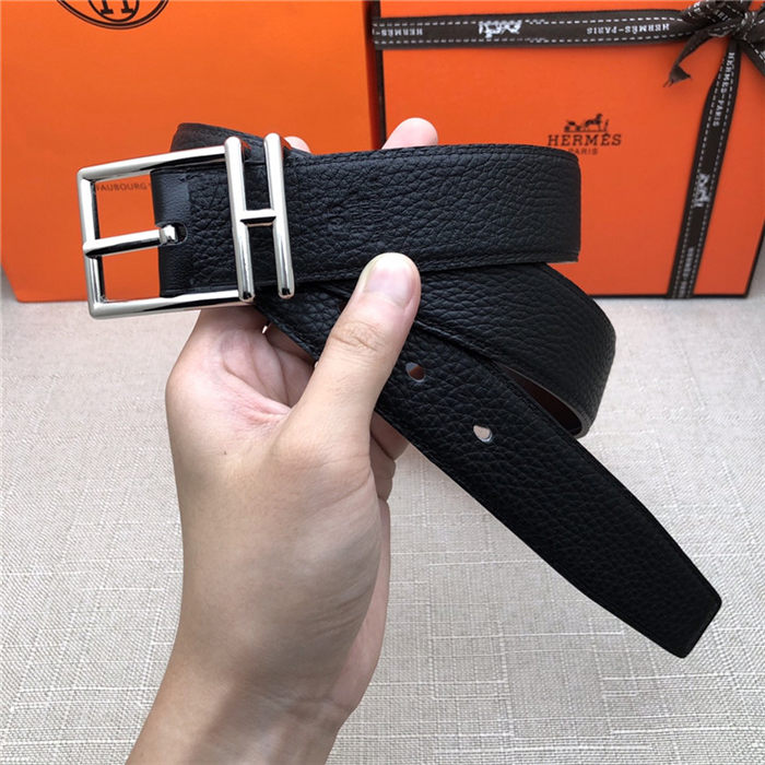 Hermes Nathan 32 reversible belt Togo Black High