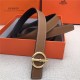 Hermes Circle belt buckle & Reversible leather strap 25 mm Epsom Camel High