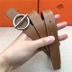 Hermes Circle belt buckle & Reversible leather strap 25 mm Epsom Camel High