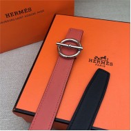 Hermes Circle belt buckle & Reversible leather strap 25 mm Epsom Fuchsia High