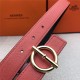 Hermes Circle belt buckle & Reversible leather strap 25 mm Epsom Fuchsia High