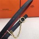 Hermes Chain belt buckle & Reversible leather strap 13 mm Epsom Black/Burgundy High