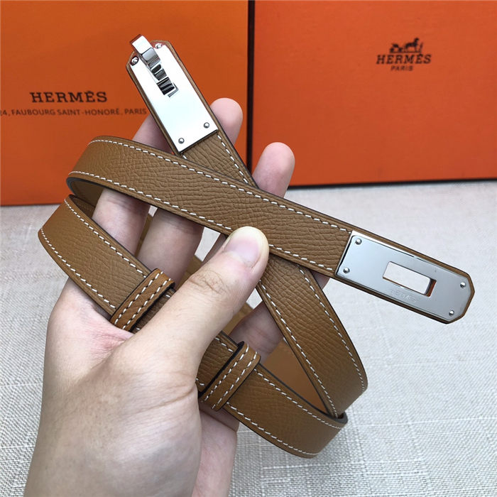 Hermes Kelly 18 belt Epsom Camel High