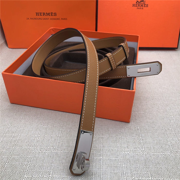 Hermes Kelly 18 belt Epsom Camel High