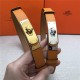 Hermes Kelly 18 belt Epsom Orange High