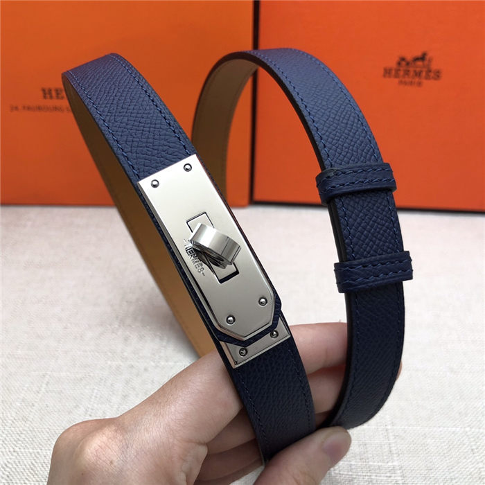 Hermes Kelly 18 belt Epsom Navy High